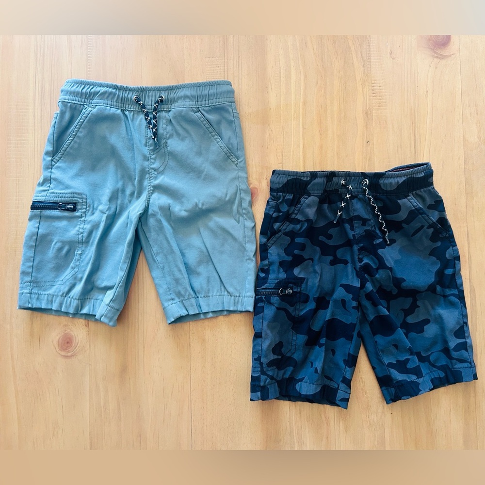 Weatherproof Vintage  Boys 2 Pair Bundle Drawstring Cargo Shorts xs 5/6